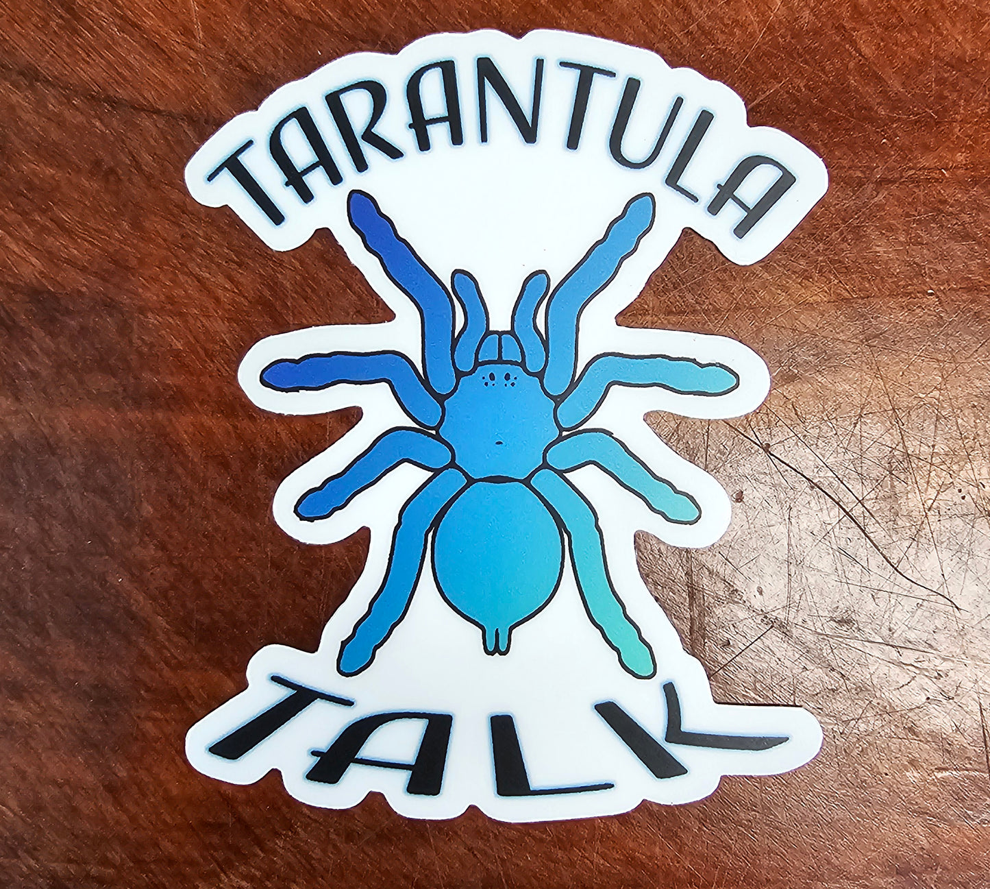 Sticker ⭐ TARANTULA TALK BLUE 💙 Shipped only with live spider purchase. About 3" x 3"