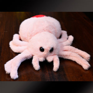 Plush Spider Pink with red on the back. 8" x 10"
