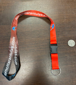 Fear Not Tarantulas Lanyard / Red Shipped only with live spider purchase.